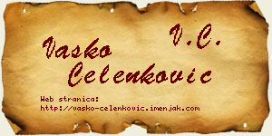 Vasko Čelenković vizit kartica